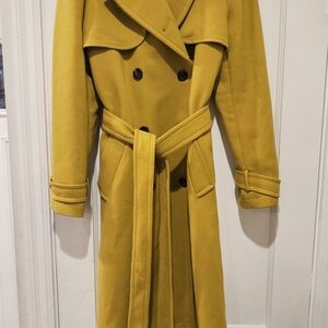 Ann Taylor Mustard Trench Coat